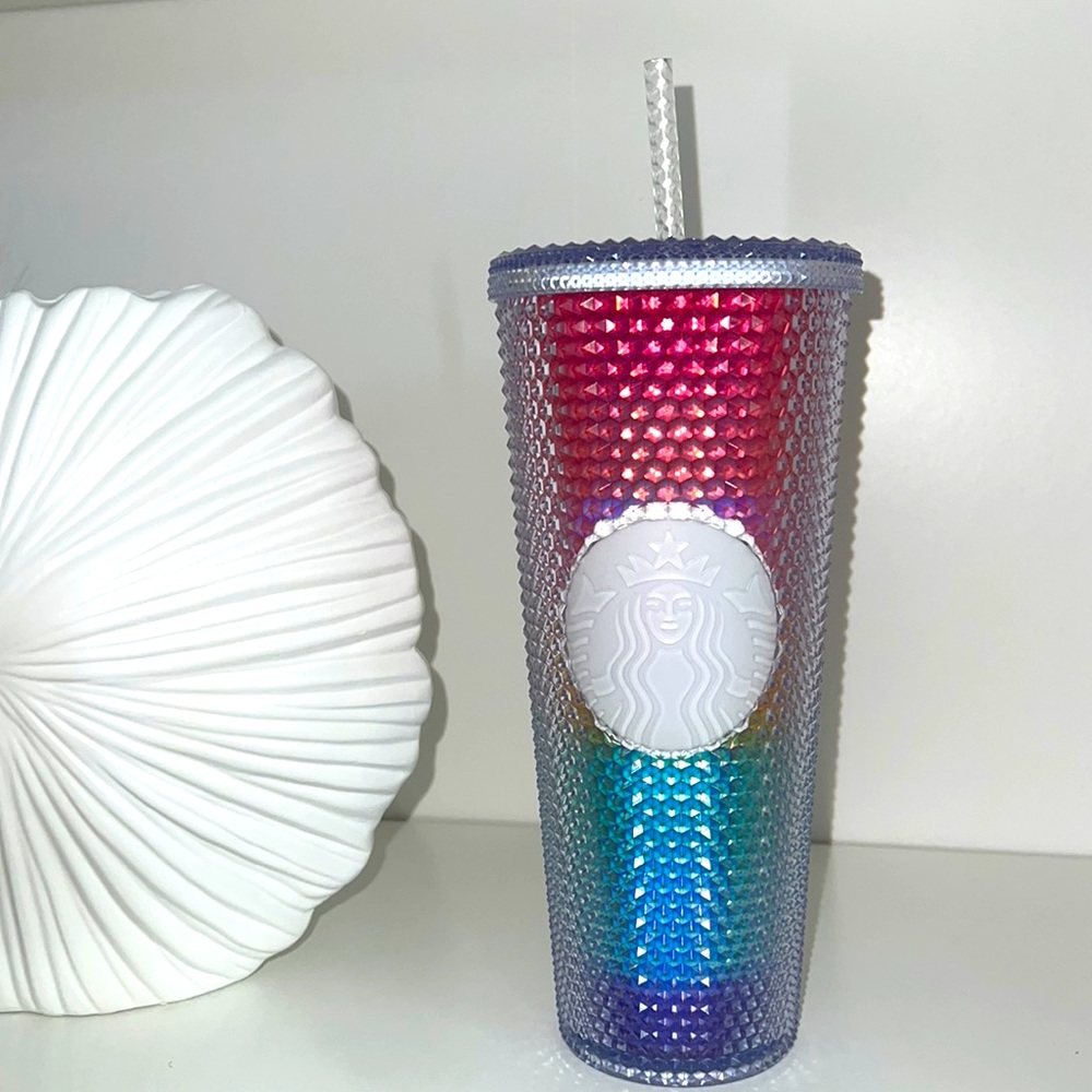 Starbucks rainbow studded